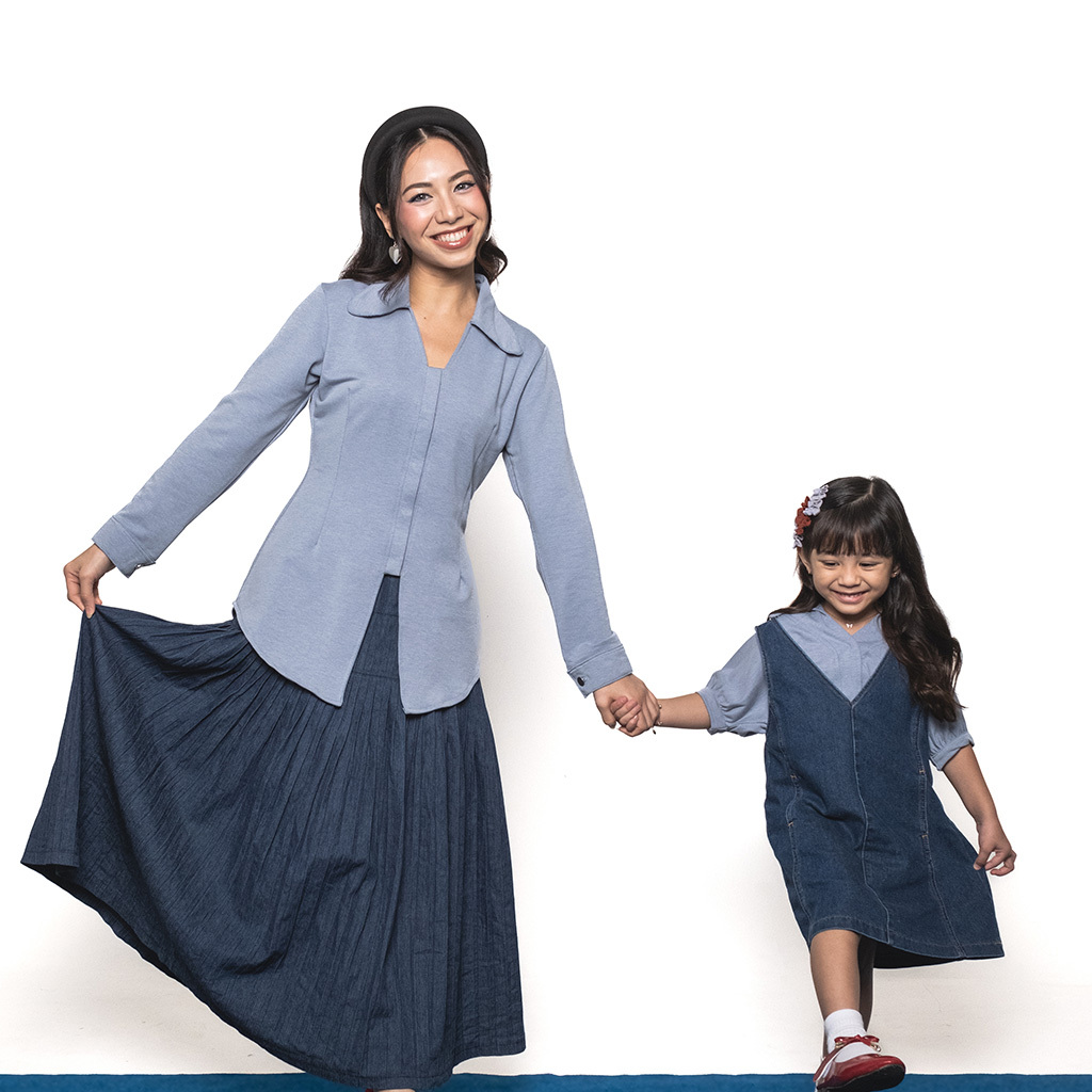 KEMEJA Kiddiposh - Aoi Bodce Denim Shirt โดย Aora Torie