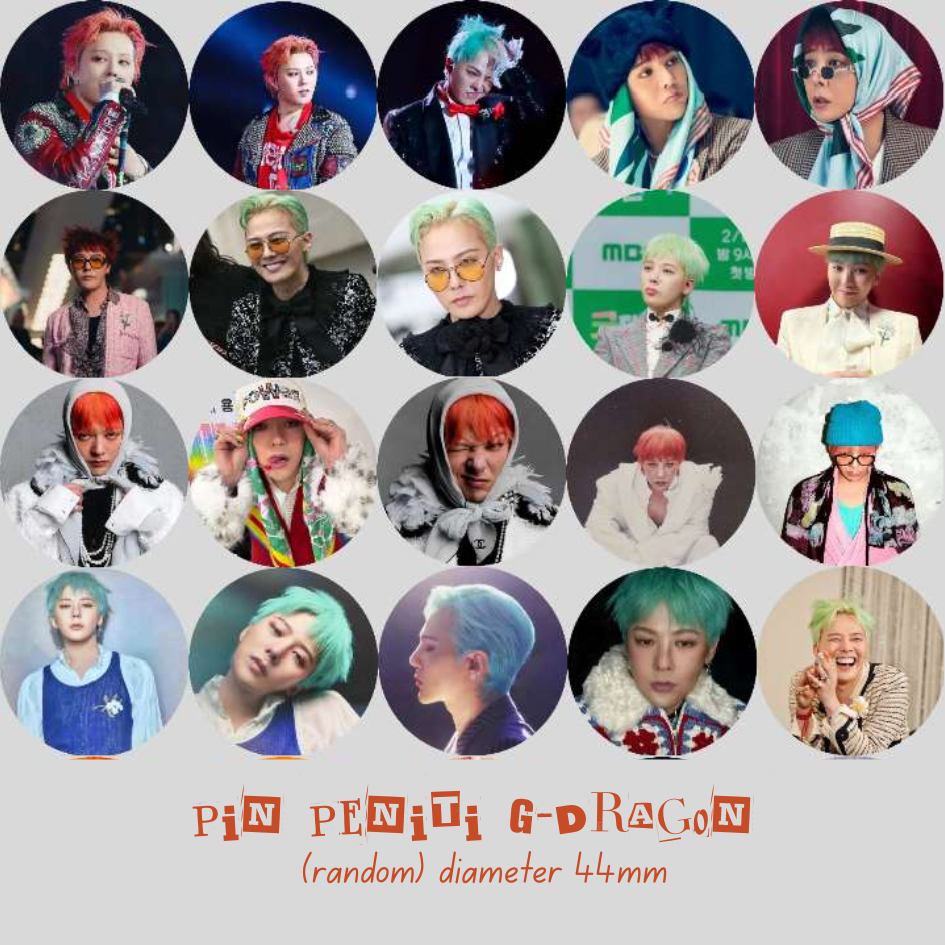 หมุดนิรภัย Freebies G-Dragon / เข็มกลัด Freebies G-Dragon เส้นผ่านศูนย์กลาง 4.4 ซม.