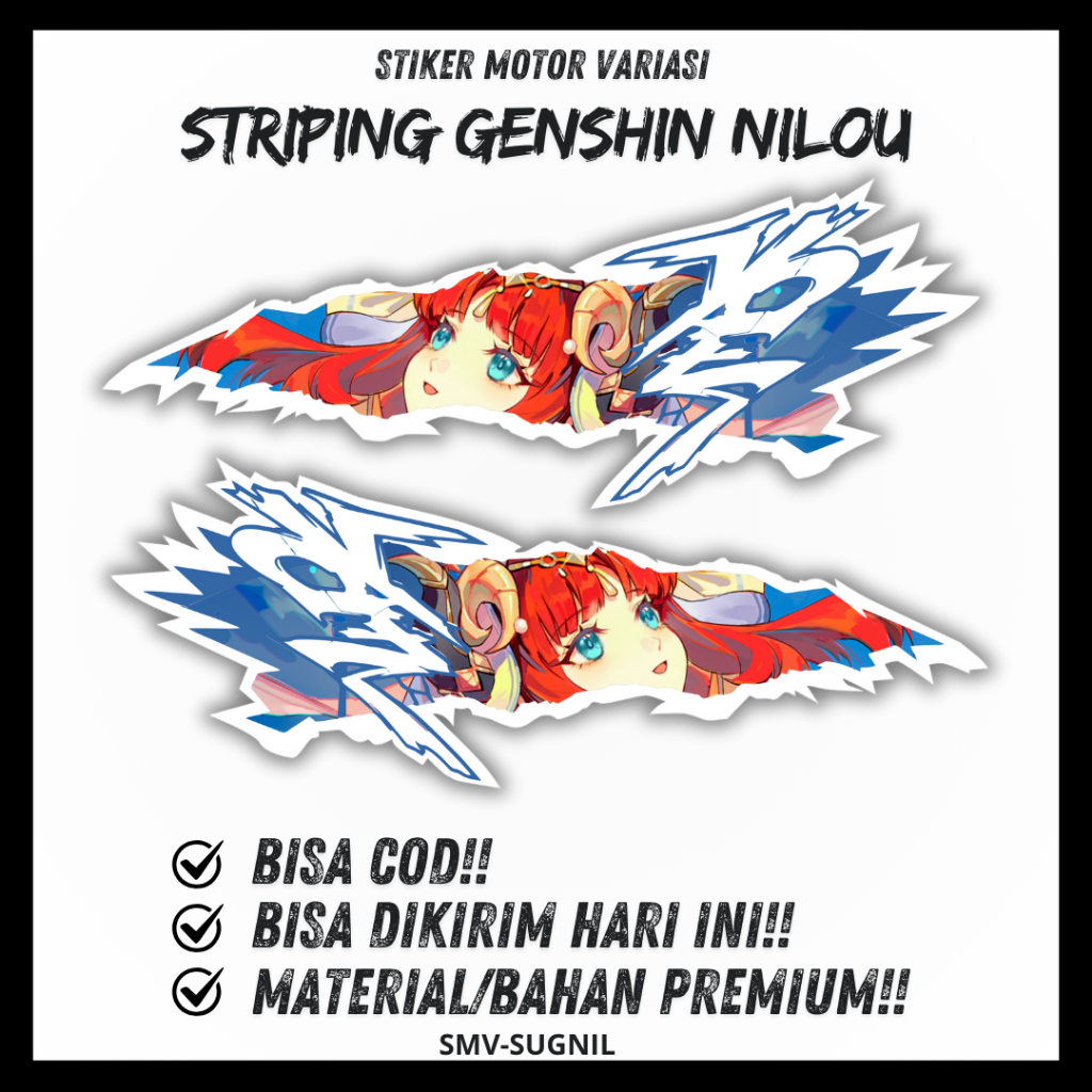 Nilou Striping สติกเกอร์อะนิเมะ Nilou สติกเกอร์ Genshin Impact Universal ขวาซ้าย