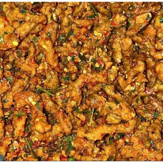 Keripik usus pedas daun jeruk 500gr