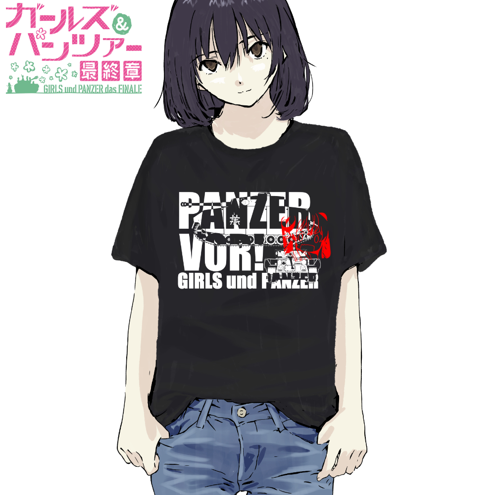 เสื้อยืดเด็กผู้หญิง und Panzer Final Chapter "PANZER VOR" Limited Edition สินค้าส่งออกพิเศษอย่างเป็น