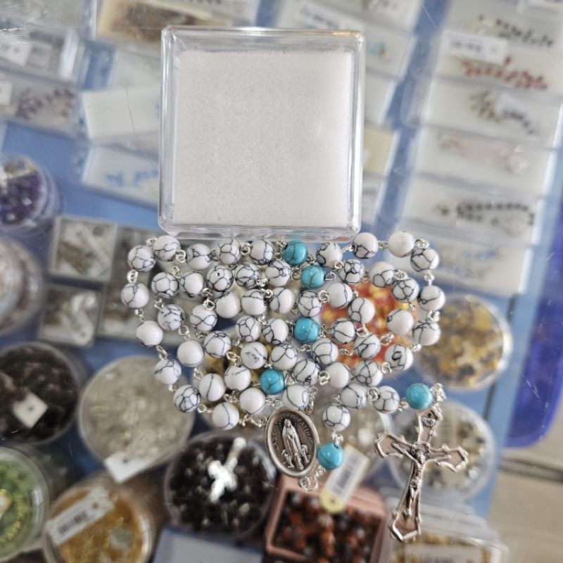 ลูกประคําอิตาลี Howlite Stone 8mm Harces Fatima