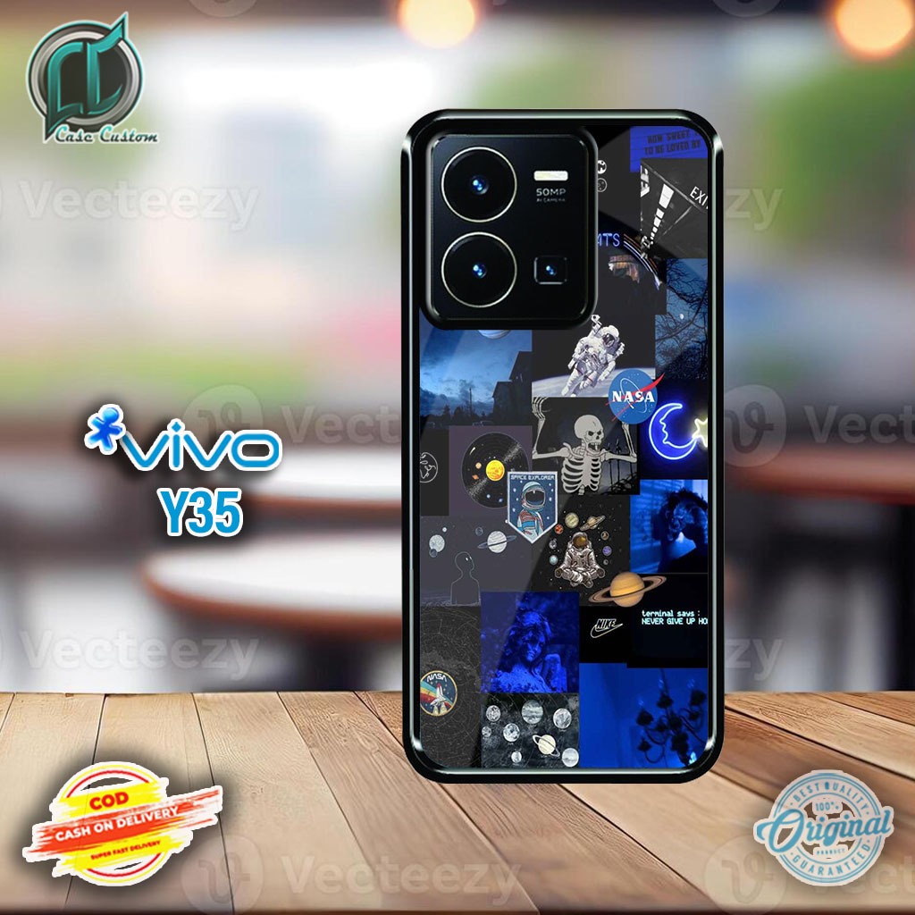 HP VIVO Y35 ใช้งานได้สําหรับโทรศัพท์ทุกประเภท ยัง_[NASA Motif]เคสเงาล่าสุด _เคสแบบกําหนดเอง_Hardcase