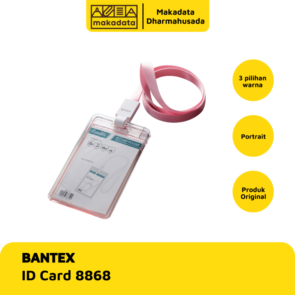 ป้ายชื่อ | การ์ด ID ACRYLIC แบบใส LANYARD BANTEX 8868