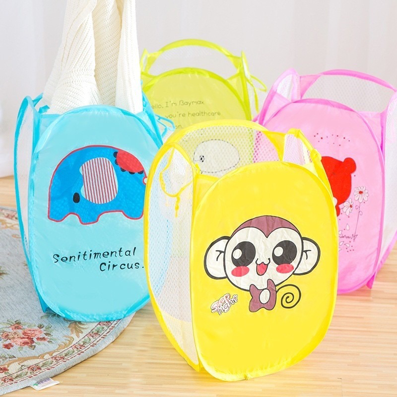 [MADANI] FOLDABLE DIRTY CLOTHES BASKET CHARACTER LAUNDRY BAG PORTABLE FOLDABLE BASKET TOY STAGE DIRT