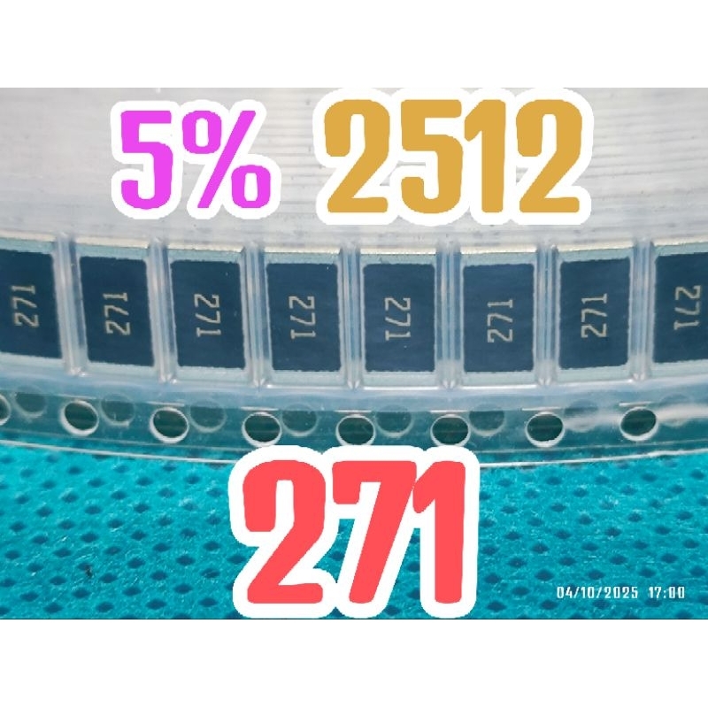 ตัวต้านทานชิป smd 371 270R 5% ขนาด 6432 2512 270R 270ohm 270 ohm 1 วัตต์