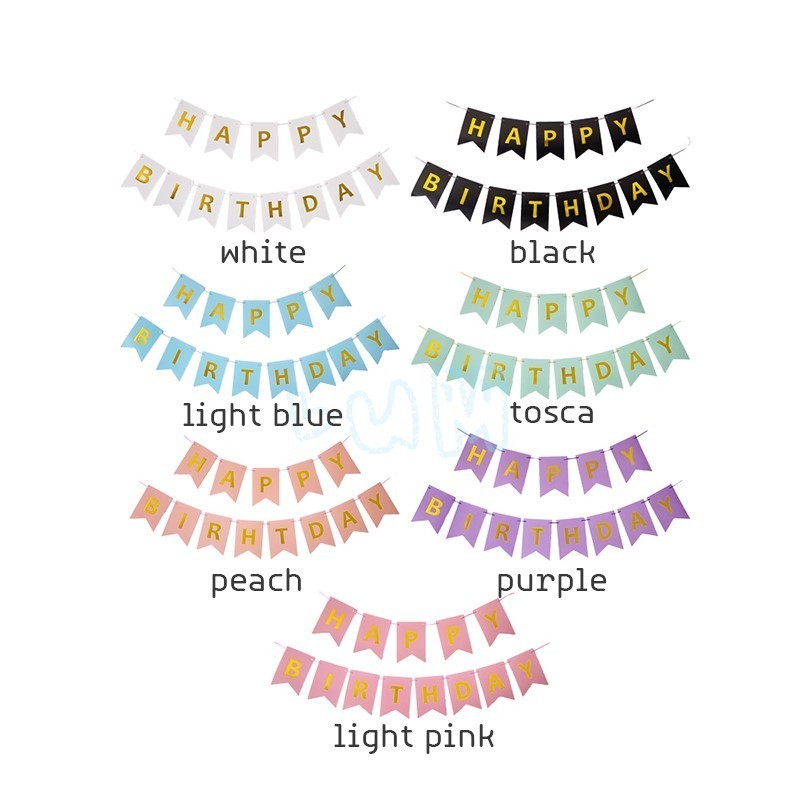 แบนเนอร์สุขสันต์วันเกิดห้าเหลี่ยม || Hbd ของตกแต่งวันเกิด