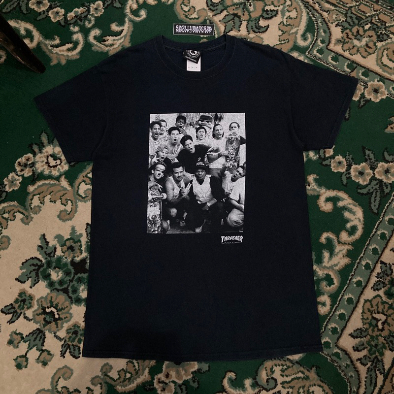 เสื้อยืดภาพถ่าย Thrasher x eazy-e ดั้งเดิม