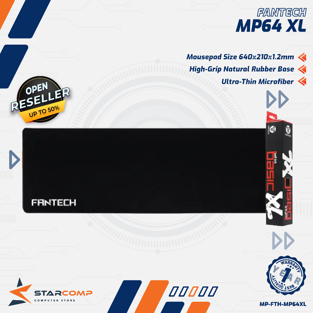 แผ่นรองเมาส์ Fantech MP64 XL Basic Gaming XL