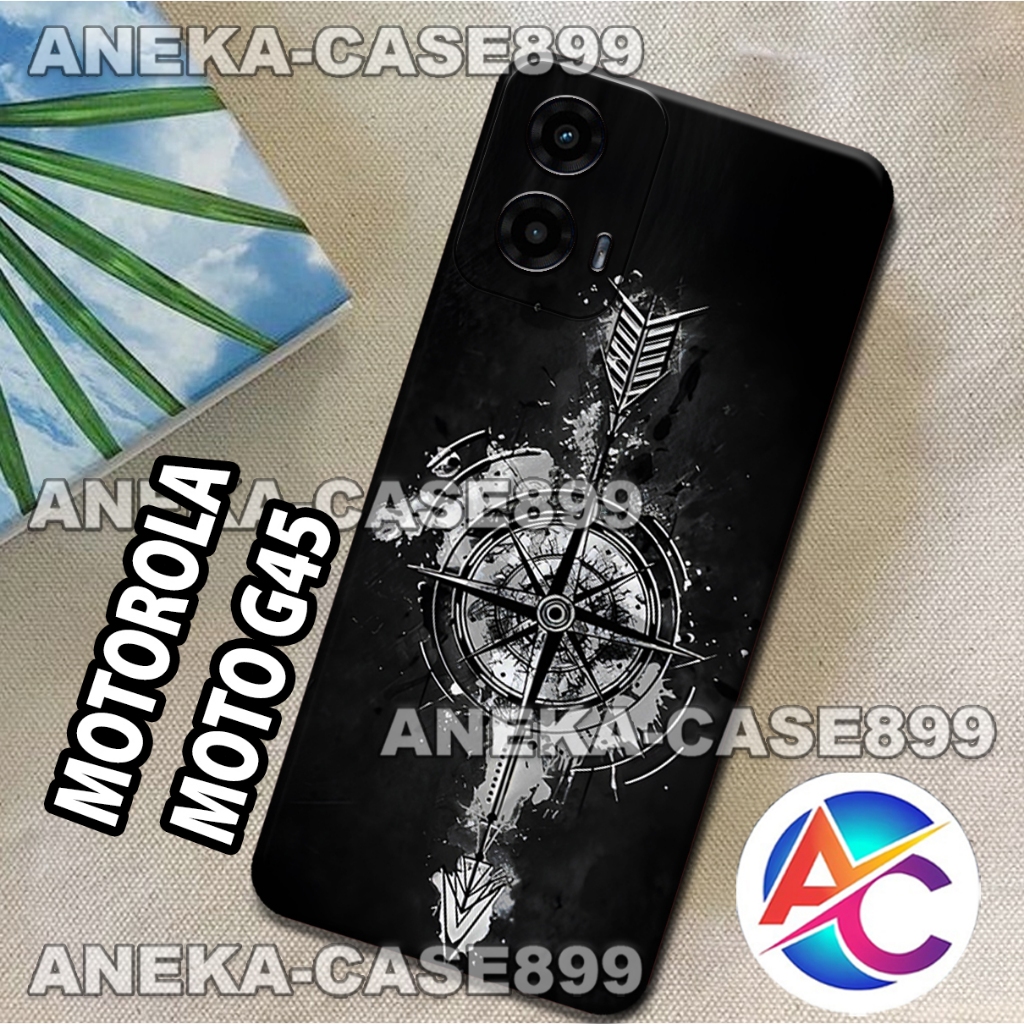 AC76/Softcase Procamera Hp Motorola Moto G45 Anchor Motif Compass Case Quality - Silicone Casing - C
