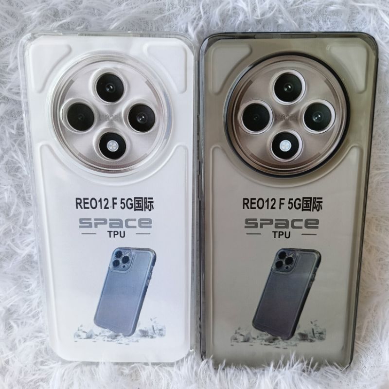 Softcase Casing Clear Space OPPP RENO 12F 5G RENO 12 FS ซิลิโคนใสและป้องกันหลัง hp + กล้อง
