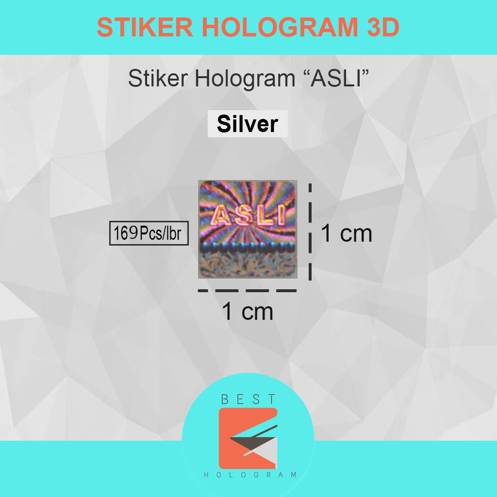 5 LBR สติ๊กเกอร์โฮโลแกรมดั้งเดิม 1 x 1 ซม. - SILVER (5 LBR)