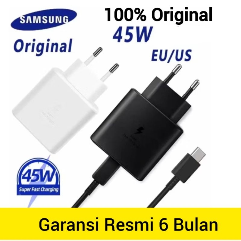 Samsung Charger 45W Galaxy S25 Ultra S25+ Super Fast Charging 2.0 Data Cable C to C Original 100%