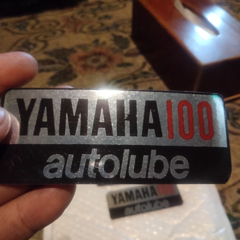 Yamaha 100 สติ๊กเกอร์ autolube คู่ YL1 YL2 YL3 l2g โรงเรียนเก่าวินเทจโบราณเก่าหายากคลาสสิกและ imoet
