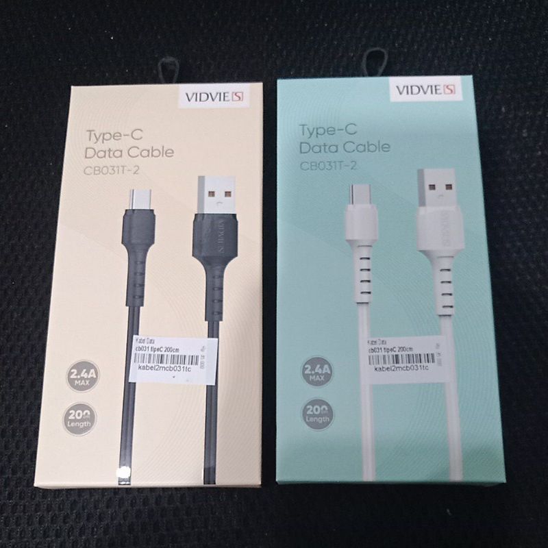 [ ORIGINAL ] สายเคเบิลข้อมูล Vidvie Type-C CB031T-2 | 2 เมตร