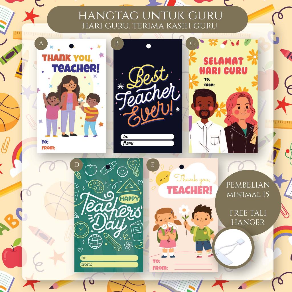 Hangtag สําหรับครู Lecturer วันครู ขอบคุณครูอําลาโรงเรียน (ฟรี STRAP)