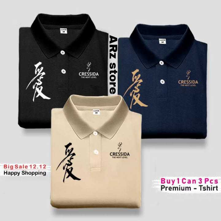 ซื้อ 1 แถม 3 ชิ้น เสื้อยืดคอปกโปโล (Velx Rilex Kirka Tri3) เสื้อยืด Distro สําหรับผู้ชาย DM/L/XL/XXL