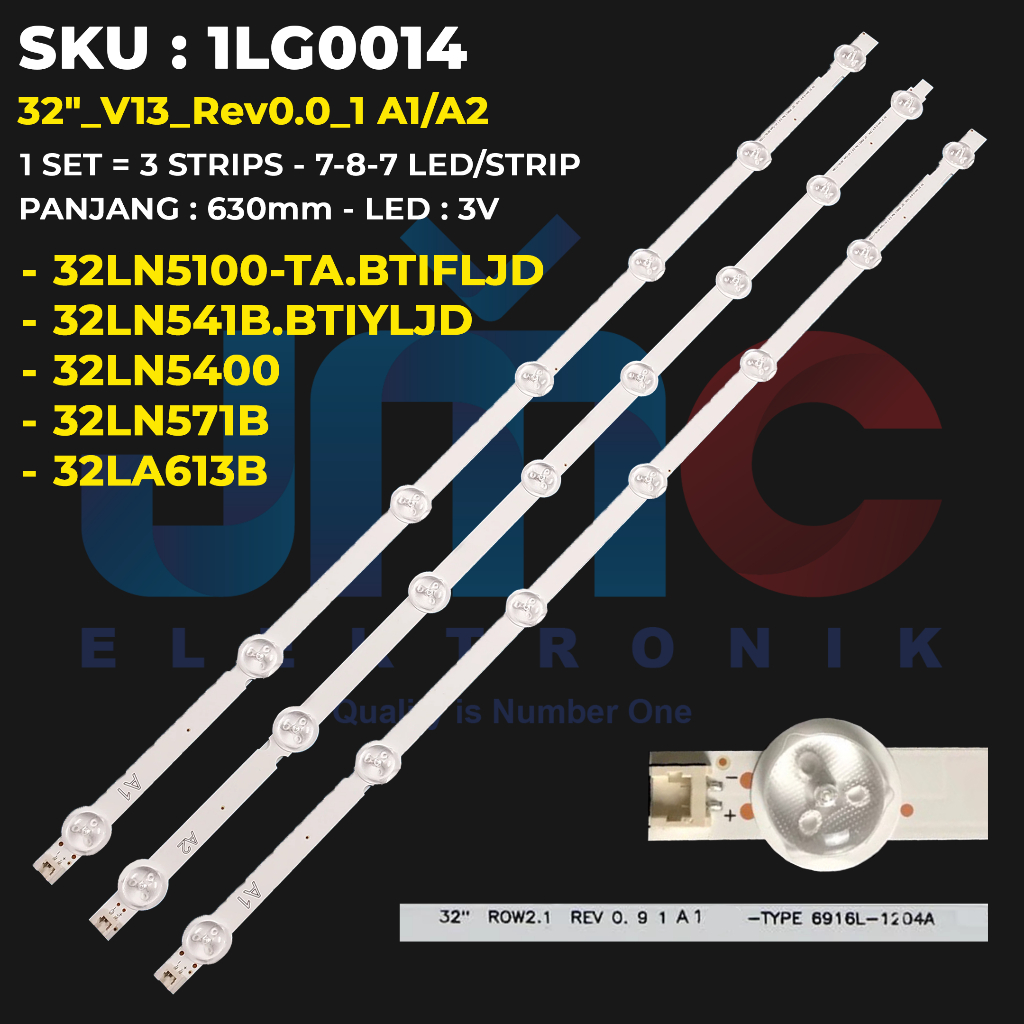 PANASONIC ไฟแบ็คไลท์ทีวี 32 นิ้ว TH-L32B6G L32B6G 32B6 32"_V13_Rev0.0_1a1/A2 7-8-7 LED