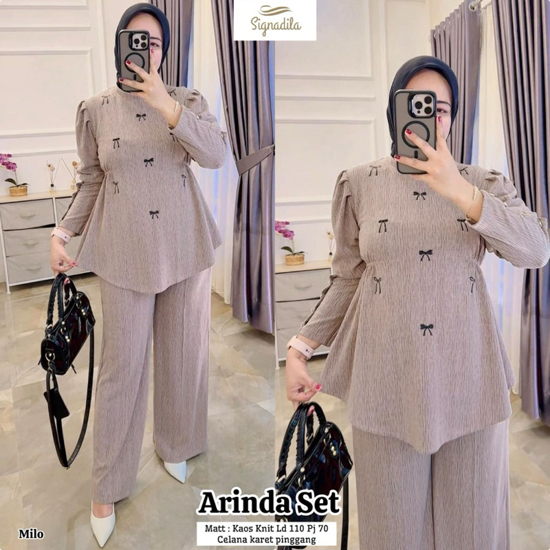 ZS Salia Vivian Suzy Ameta Inara Zigi ชาติพันธุ์ Rasty KNITTED PANTS SET