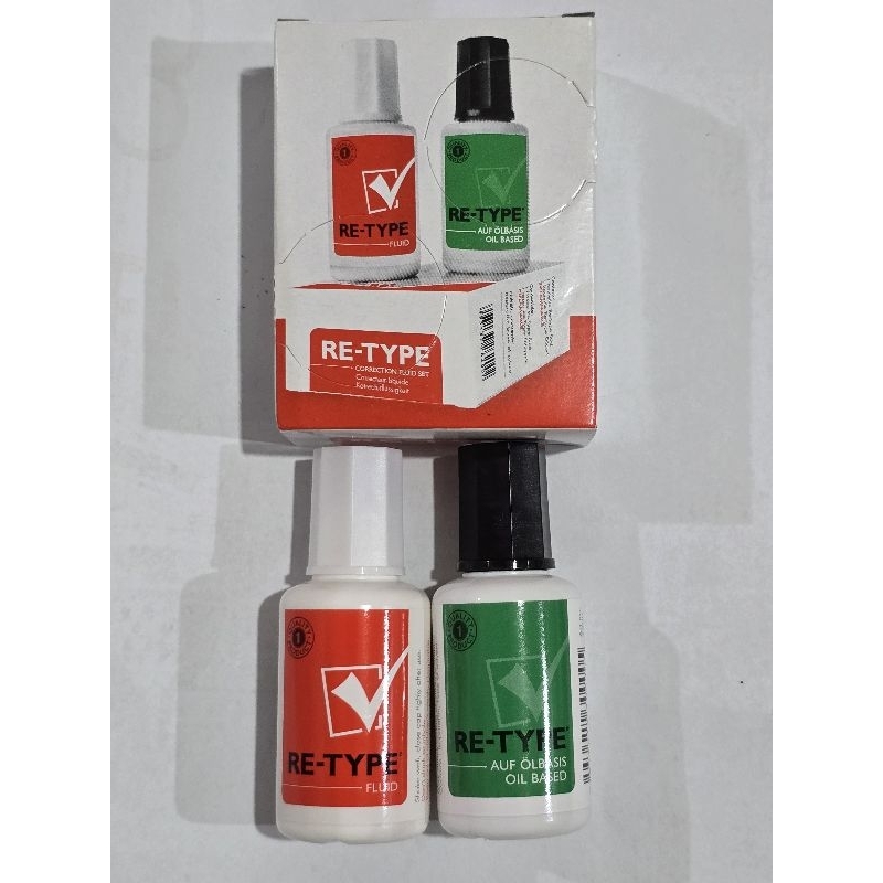 RE-TYPE FLUID BRUSH TIPEX 9200 TIP EX RE TYPE BRUSH SET