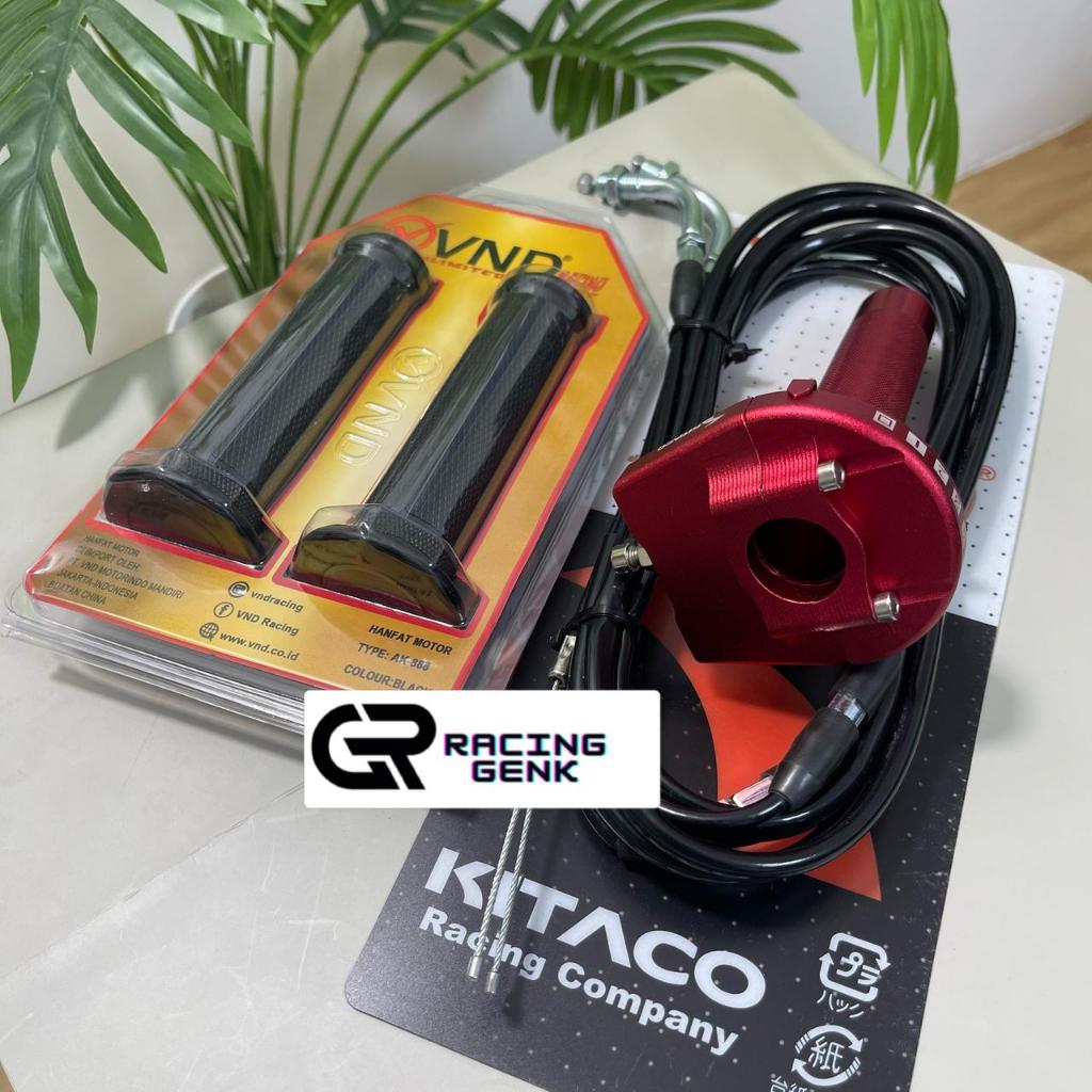 NOTHABURY SPONTAN GAS PACKAGE 2 สาย RACING VND GRIP AK888 UNIVERSAL XABER,R15,R25,CRF,KLX,KTM,JUPITE