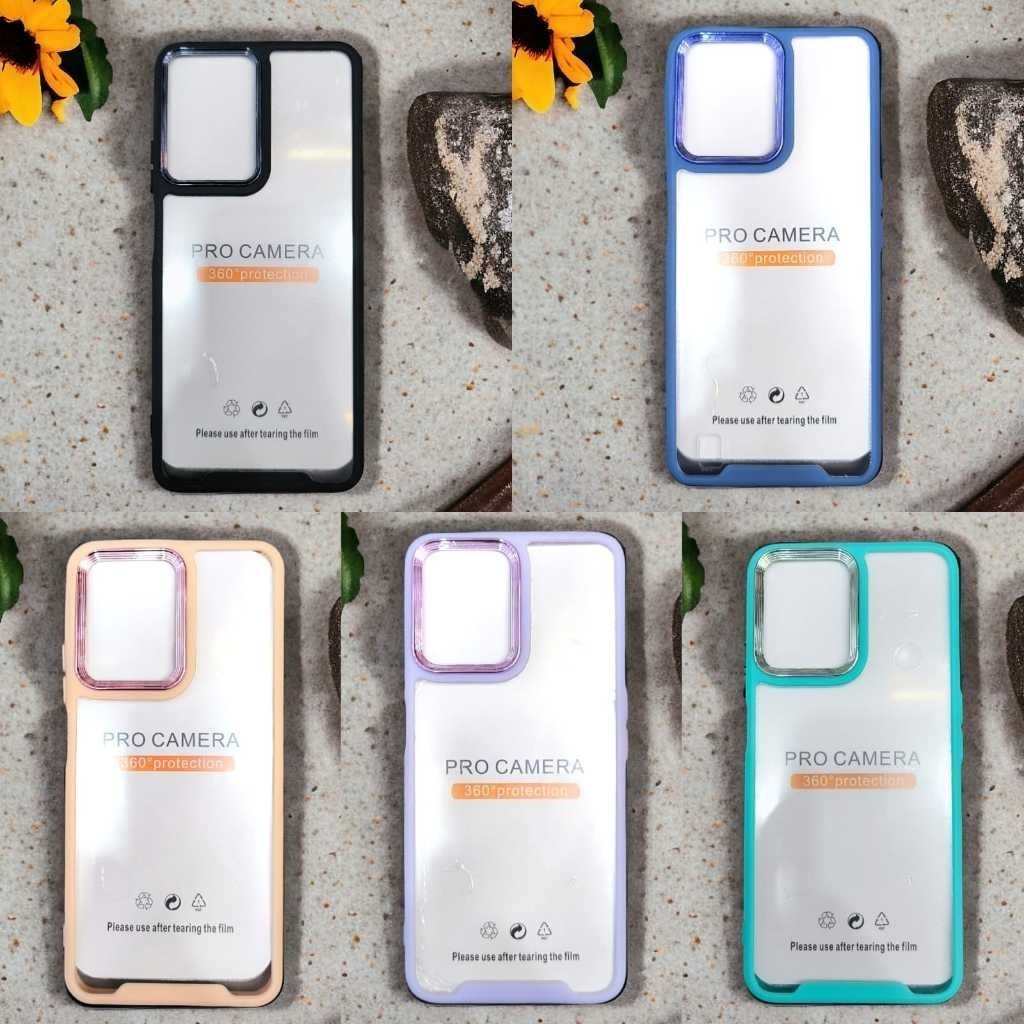 [ OPPO A3S / A5S / A7 / A11K / F9 ] CASE CRYSTAL TRANSPARKENT METAL CAMERA HARD CASE
