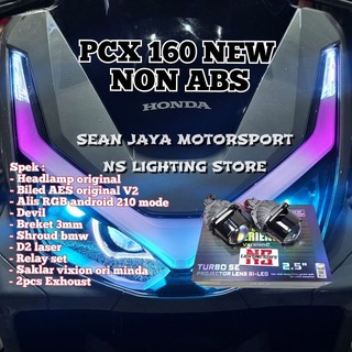 PROJECTOR BILED AES TURBO V2 60 WATT PCX 160 NEW 2025 ABS DAN CBS