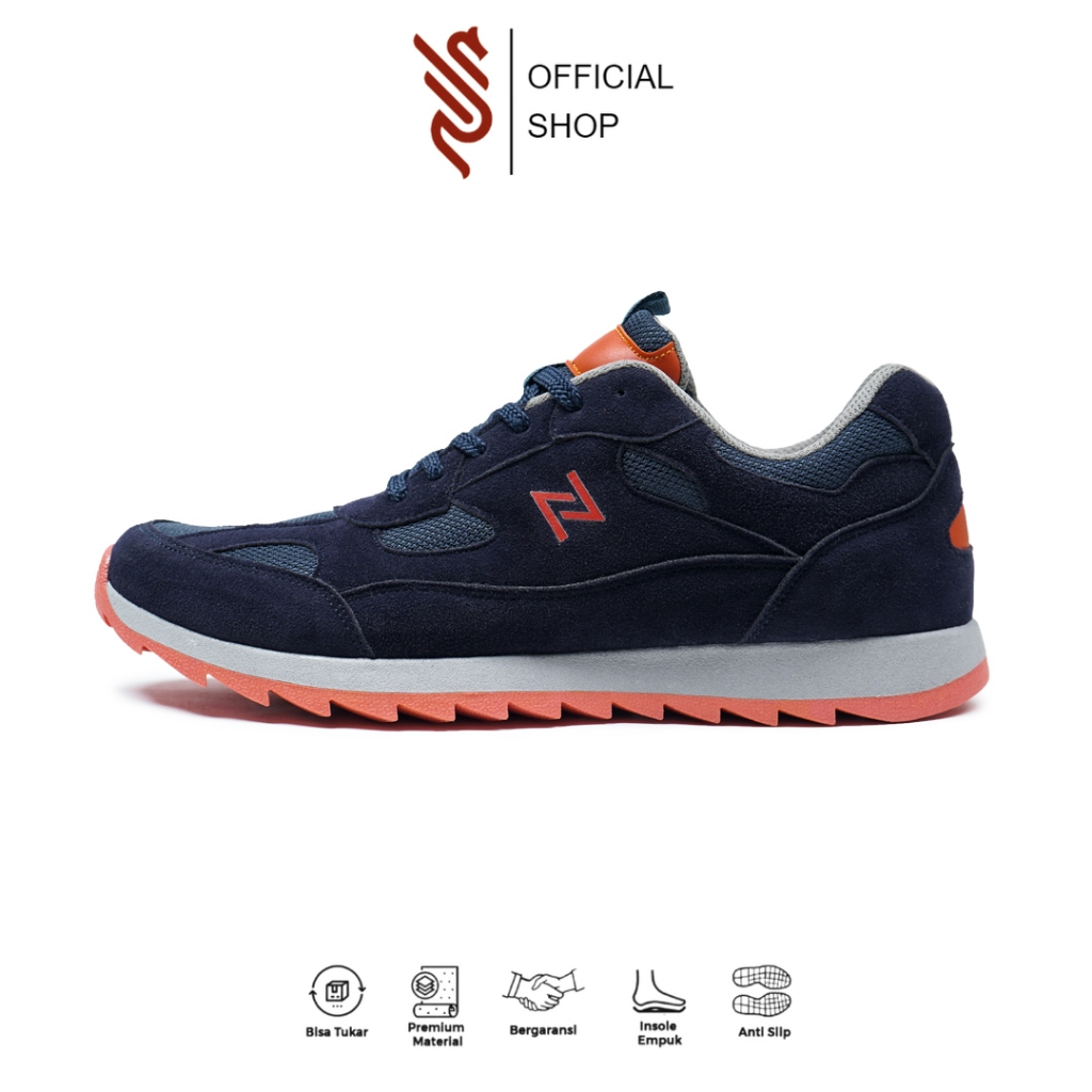 BALMAIN NAVY - รองเท้าผ้าใบสปอร์ตผู้ชาย Man Shoes Original Naz