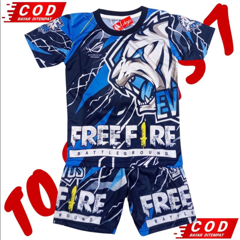 GAMING ESPORT FF ฟรีชุดไฟสําหรับ BOYS ใหม่พิมพ์เต็มรูปแบบ FINE / CHILDRENS FF ฟรี FIRE EVOSS GAMING 