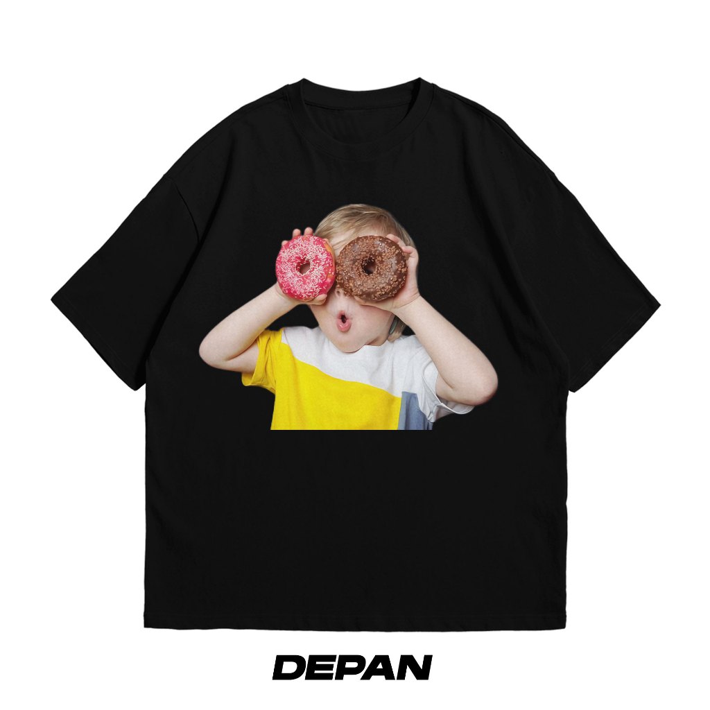Glasts Donuts เสื้อยืดสําหรับผู้ชายและผู้หญิงพรีเมี่ยมผ้าฝ้ายพิมพ์ DTF - Glasts Donuts Street Wear เ