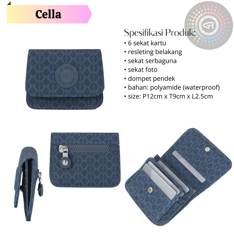 Original Art Color Cella Womens Small Wallet/Short Wallet