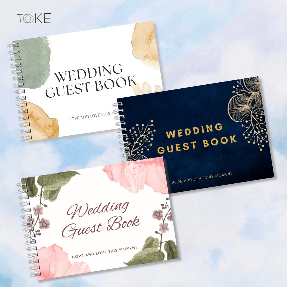 WEDDING GUEST BOOK/ภาชนะบรรจุหนังสือขนาด A4 10 แผ่น