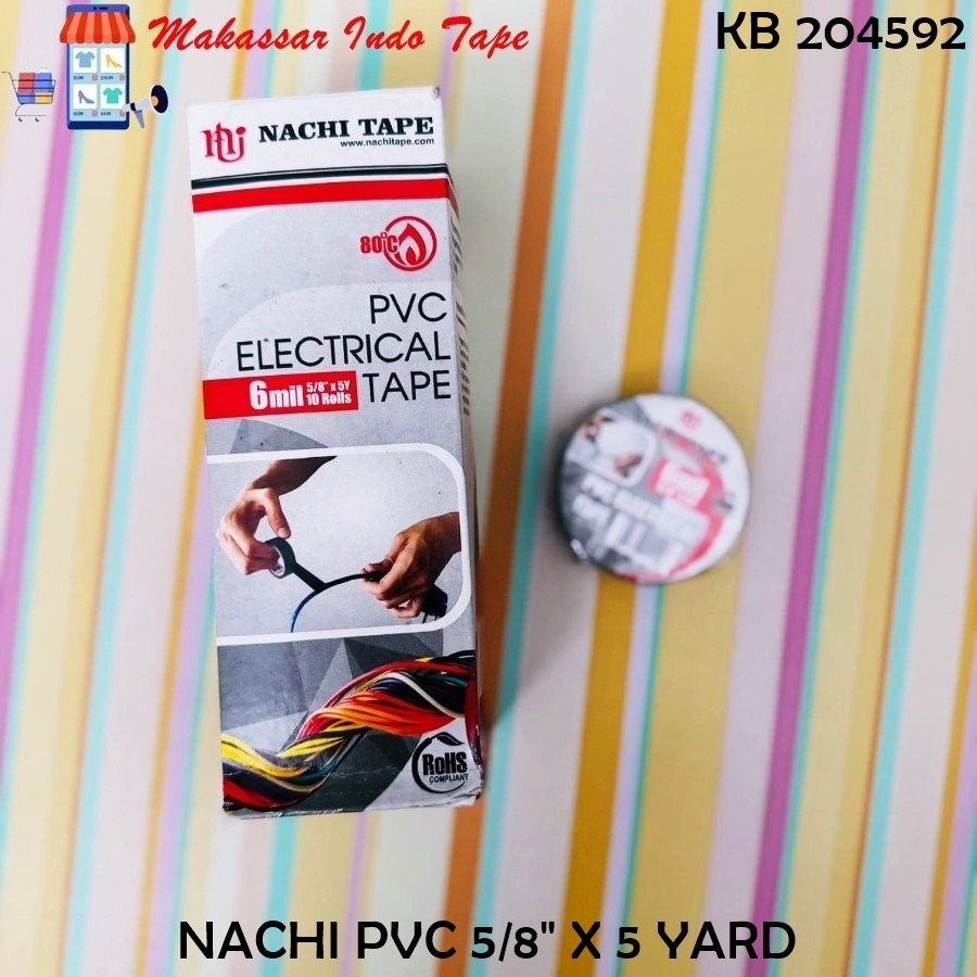 [BOX/10ROLL] NACHI PVC ELECTRICAL INSULATION 5 YARDS