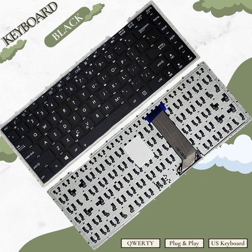 คีย์บอร์ดคุณภาพดีที่สุด Asus A456UV A456UR A456UQ A456UJ A456UF A456UB A456UA A456U X451 - รับประกัน