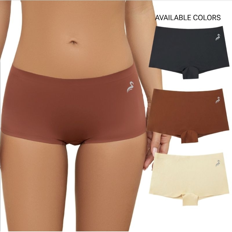 FlamingoActive 1Pax / 3Pax SUPER INVISIBLE - BOXER กางเกงชั้นในไร้ตะเข็บ (กางเกงกันโป๊)