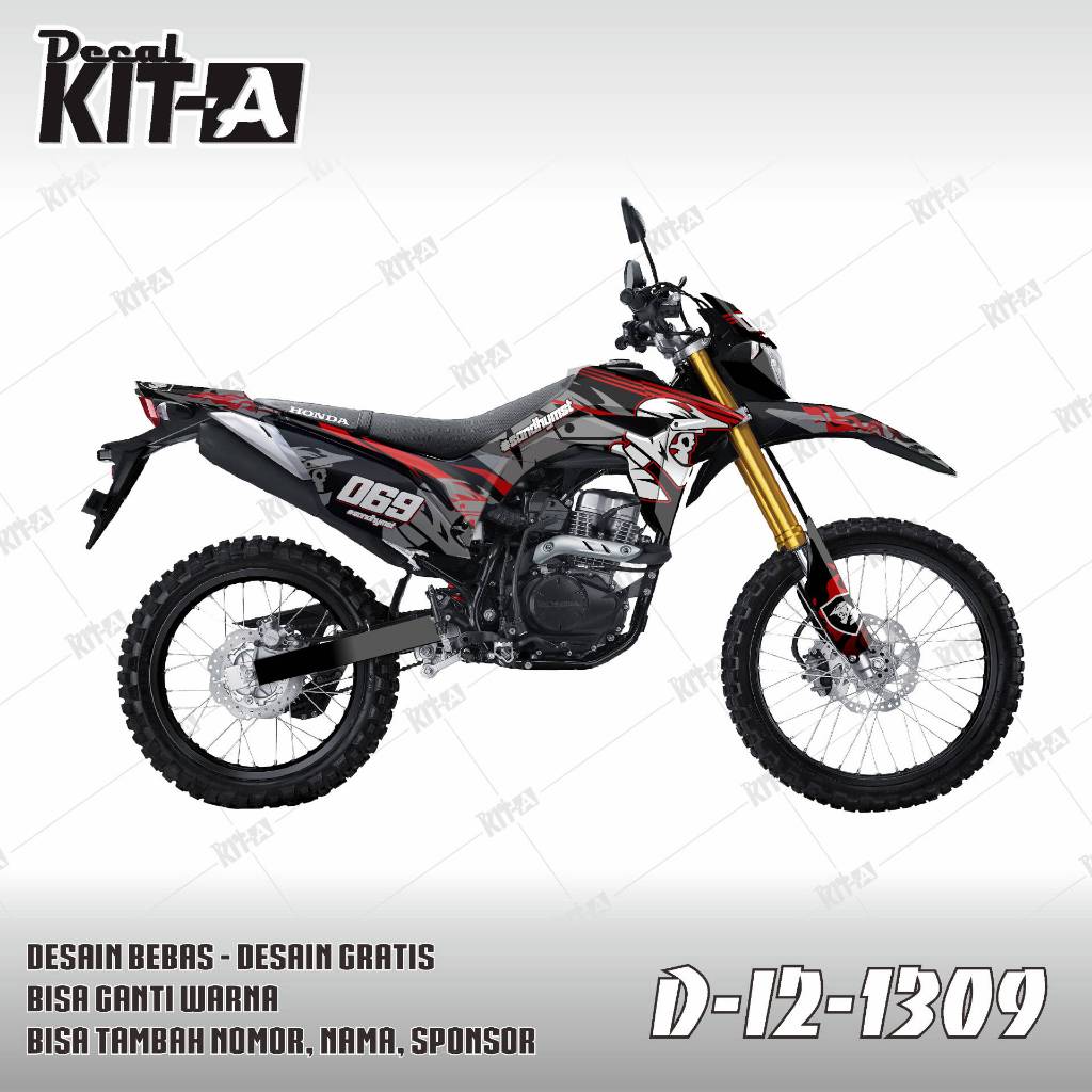 Honda CRF 150L Supermoto Head Motif Decal D-I2-1309 D-I2-054