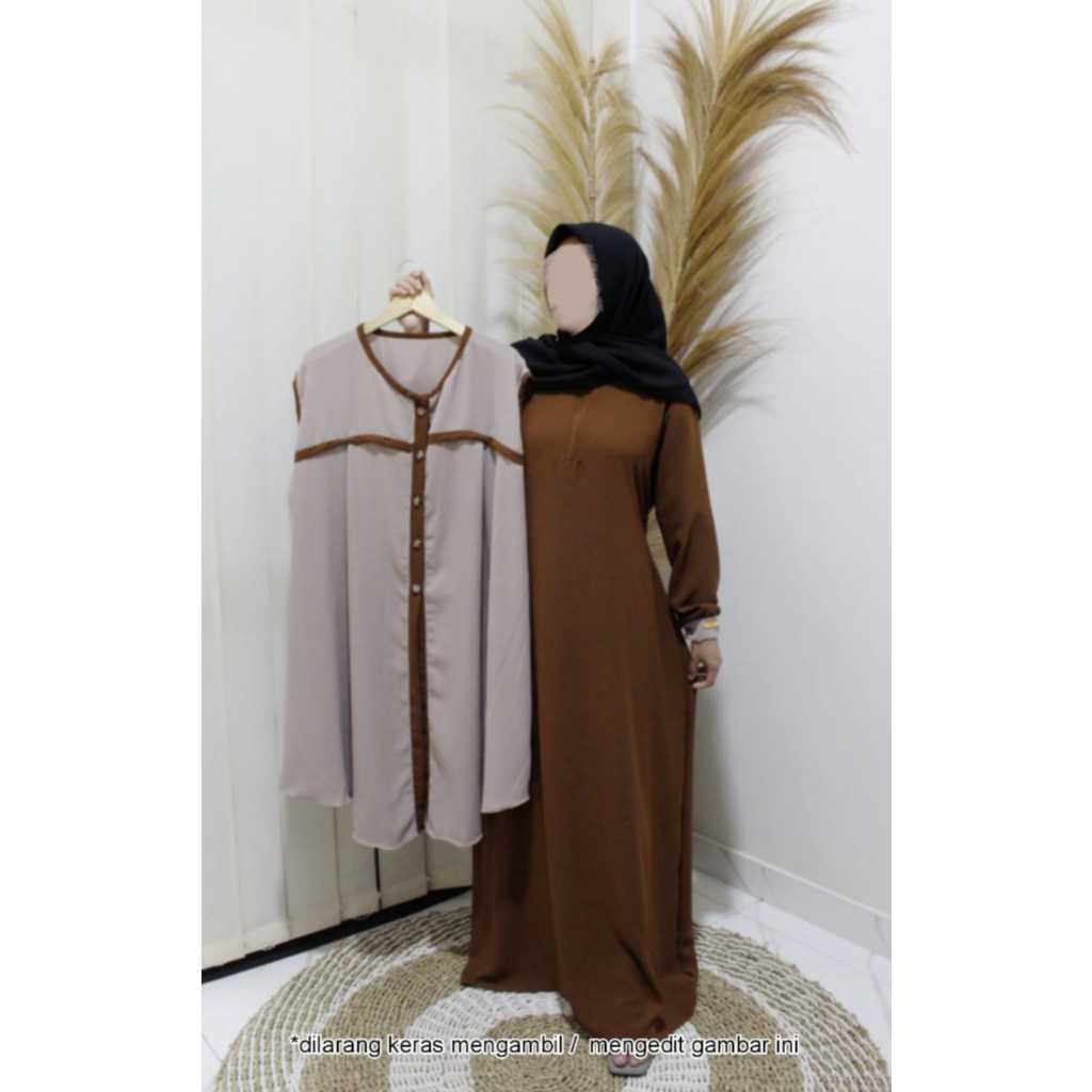 SAYLA ผู้หญิงมาเลเซียชุด GAMIS OUTER LATEST 2025 FASHIONBLE CRINKLE AIRFLOW MATERIAL