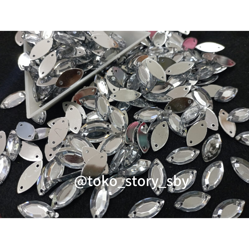 MATA 10 GRAM 2-HOLE SEWING BIT 15 MM X 7 MM/CLOTHES SEWING