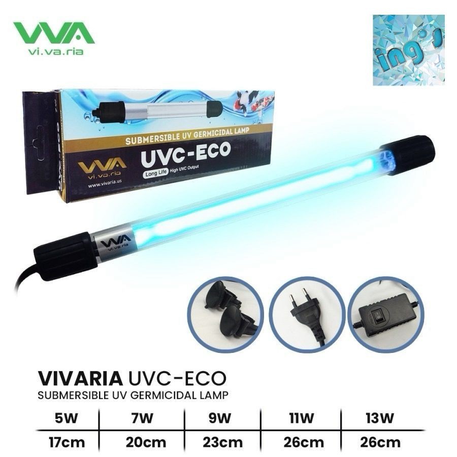 Vivaria UVC ECO Submersible UV หลอดฆ่าเชื้อโรค