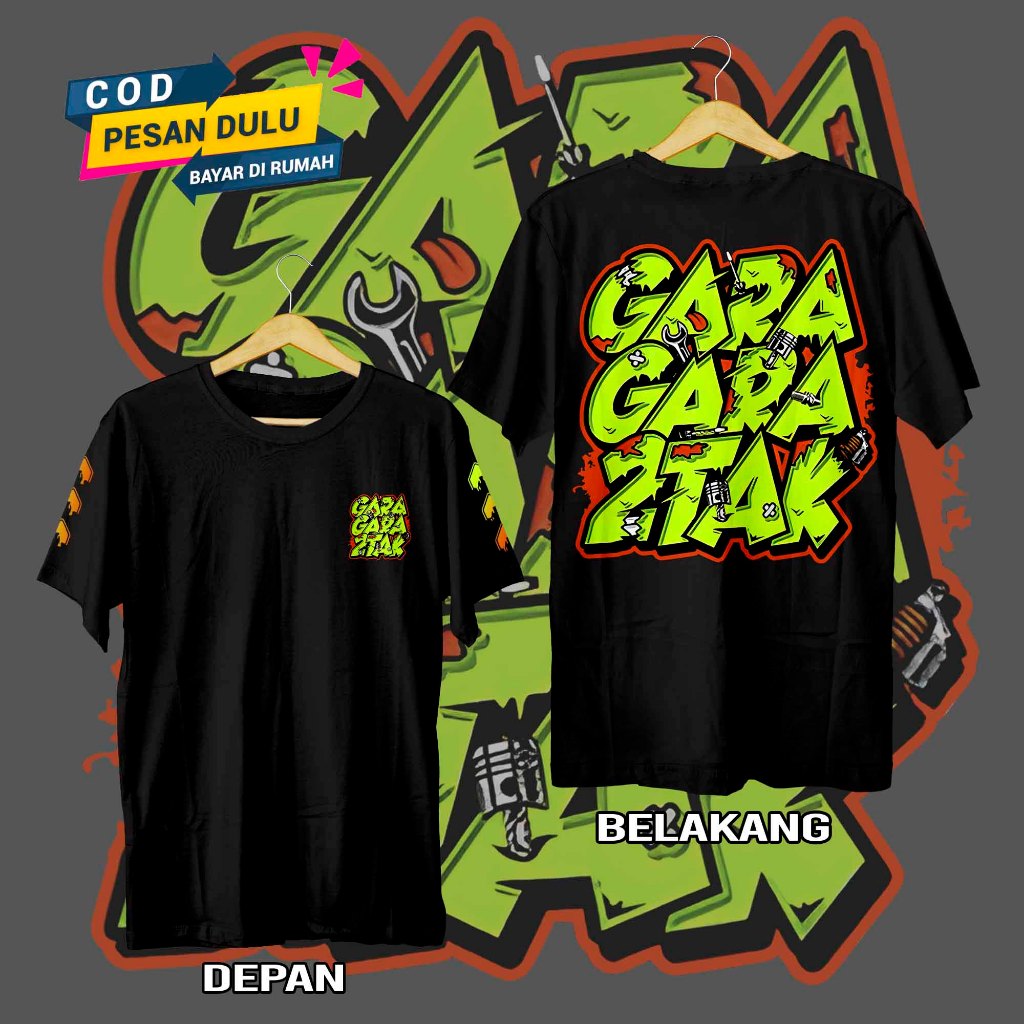 เสื้อยืด Gara Gara 2-Stroke ดั้งเดิมล่าสุดโดยเครื่องแต่งกาย XHAKA.ID