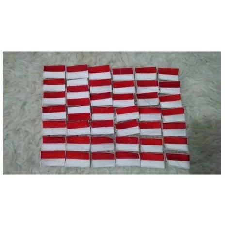 MERAH สัญลักษณ์เตียงสีแดงและสีขาวปัก Bedge Bet Flag 3x5 ซม. | FADHILAH SHOP BJB