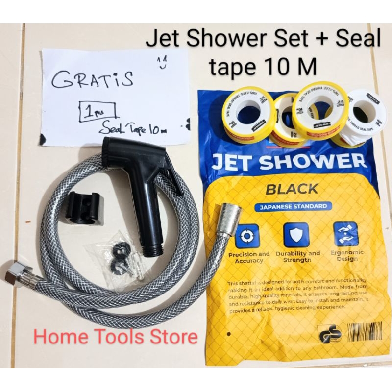 1 ชุด JET SHOWER BIDET TOILET BLACK - SHOWER TOILET - สเปรย์ห้องน้ําสีดํา - ฝักบัวห้องน้ํา - ฝักบัว 