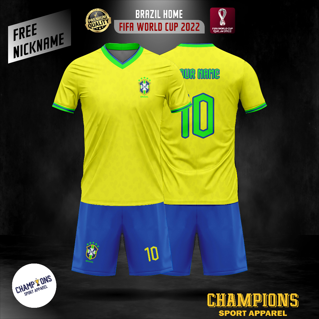 BR4Z1L H0M3 F1F4 W0RLD CUP 2022 Jersey FULL Design_ ฟรีที่กําหนดเองชื่อและหมายเลขสําหรับผู้ใหญ่และเด