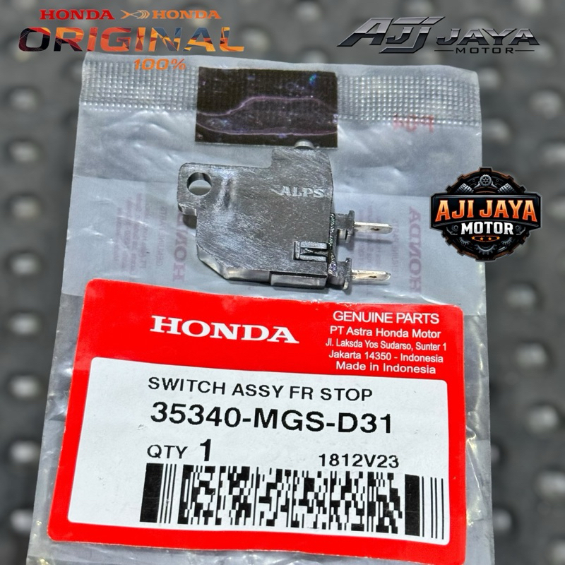 สวิตช์เบรคหน้าเดิม Honda Pcx 150 Cbr 250 Cbr 150R CB 150R Crf 250 Megapro Adv Pcx 160 35340-MGS-D31