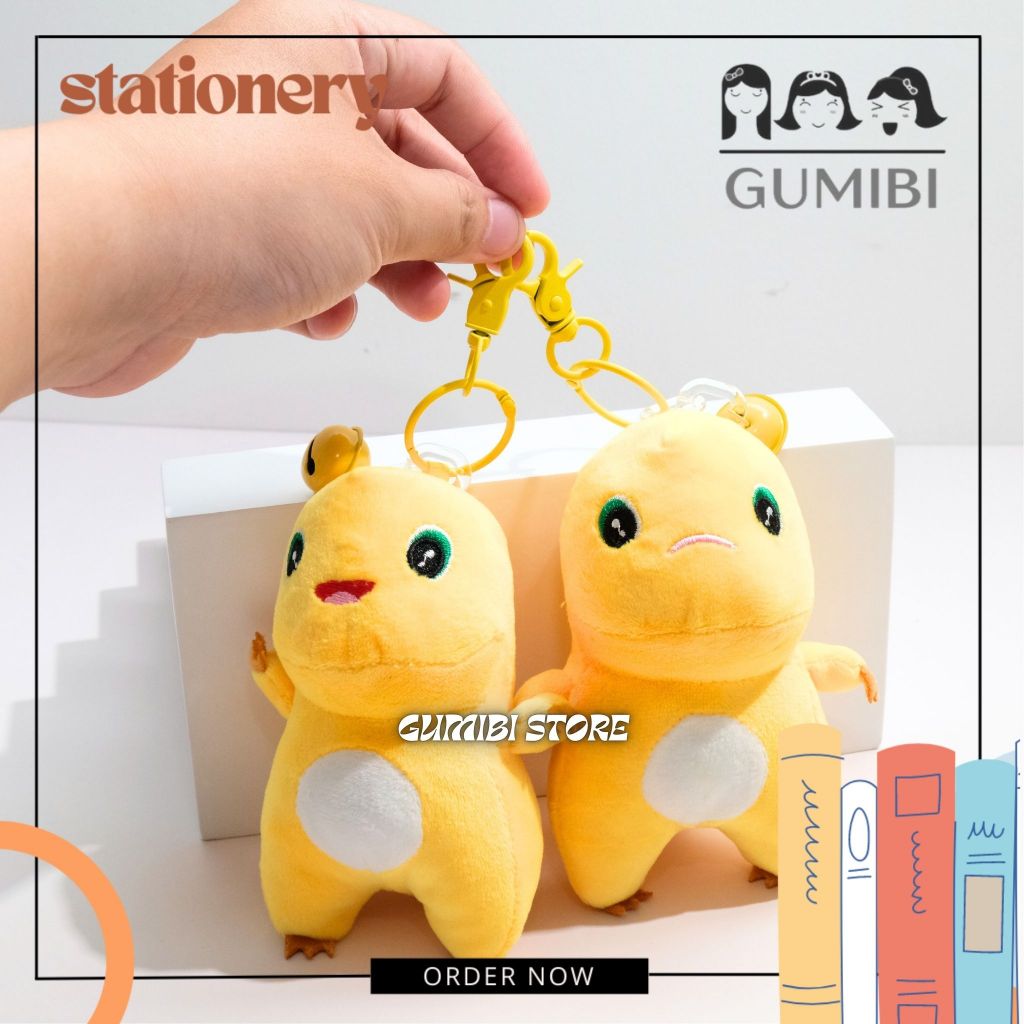 GANTUNGAN DINO NAILONG BELL DOLL พวงกุญแจน่ารักสีเหลือง DINO NAILONG BAG พวงกุญแจ DISTRICT BEAUTY