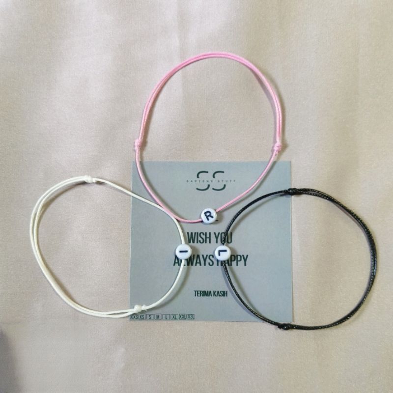 INITIAL COUPLE BRACELET / ALPHABET COUPLE BRACELET