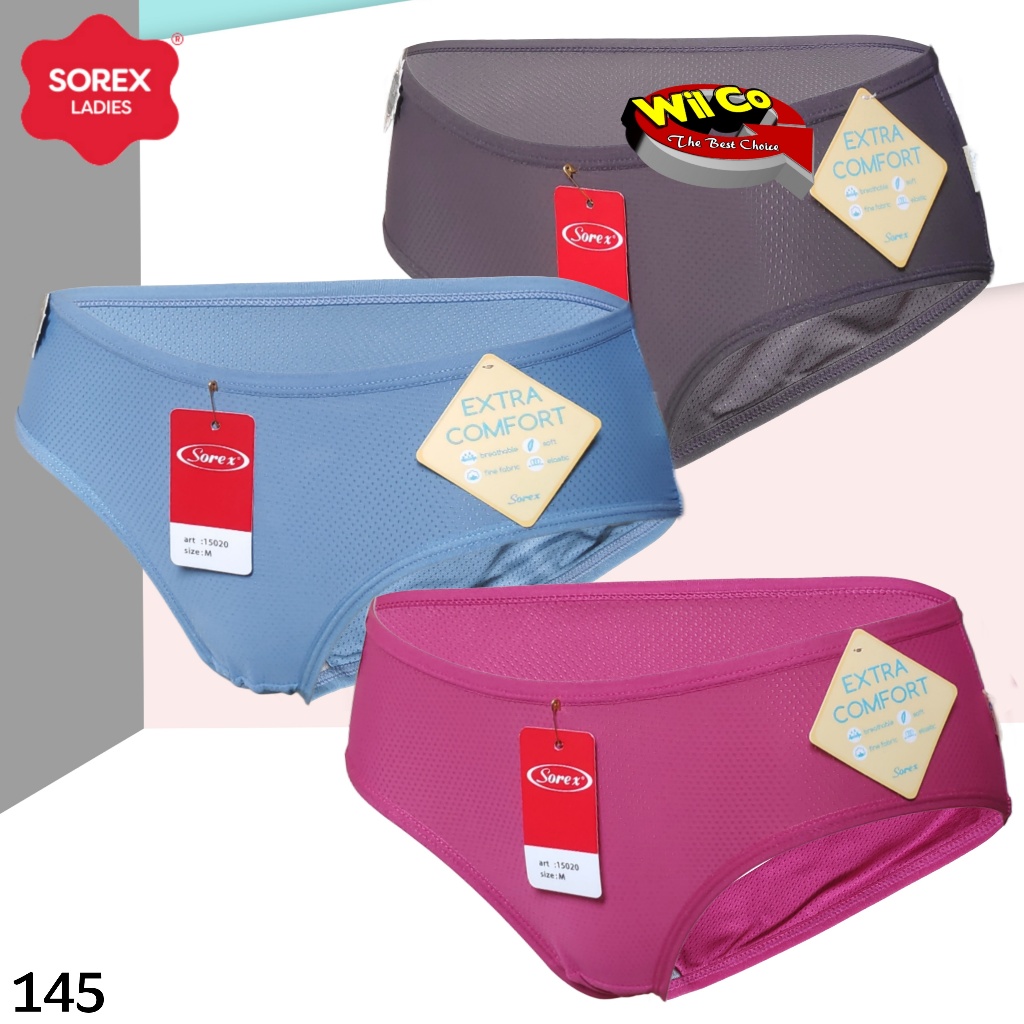 K145 (3-6 ชิ้น) Sorex Extra Comfort ชุดชั้นในสําหรับผู้ใหญ่และวัยรุ่น, Sorex Midi Womens Cd Size ML 