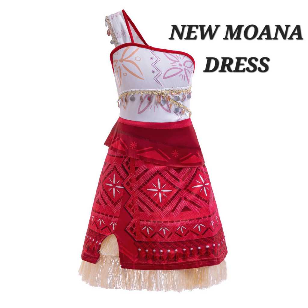 MILANCE ใหม่ MOANA DRESS PRINCESS MOANA COSTUME GIRLS BEACH PRINCESS HAWAII GIRLS COSPLAY HALLOWEEN