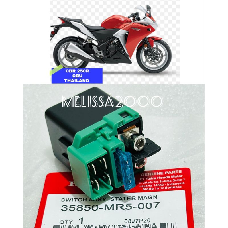 BENDIK RELAY STATER 35850-MR5-007 CBR 250R CBU THAILAND OEM IMPORT QUALITY