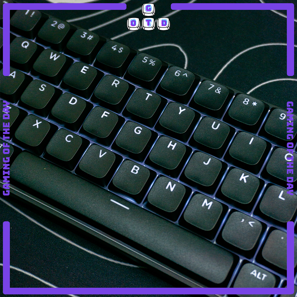 XVX Skyline R2 Low Profile Keycaps สีดําและสีขาว Shine ผ่าน WOB BOW Double Shot PBT โดย GOTD